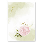 Numéro De Table Romantique fleurs roses vert tableau de sièges (Dos)