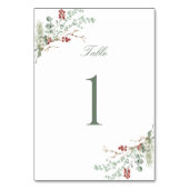 Numéro De Table Romantique Hiver Mariage de verdure (Par défaut)