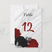 Numéro de table romantique rouge et noire (Dos)