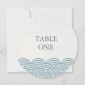 Numéro de table rond avec vagues stylisées Seigha (Dos)
