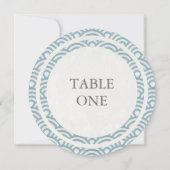 Numéro de table rond des vagues stylisées Seigha j (Dos)