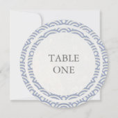 Numéro de table ronde avec vagues stylisées Seigha (Dos)