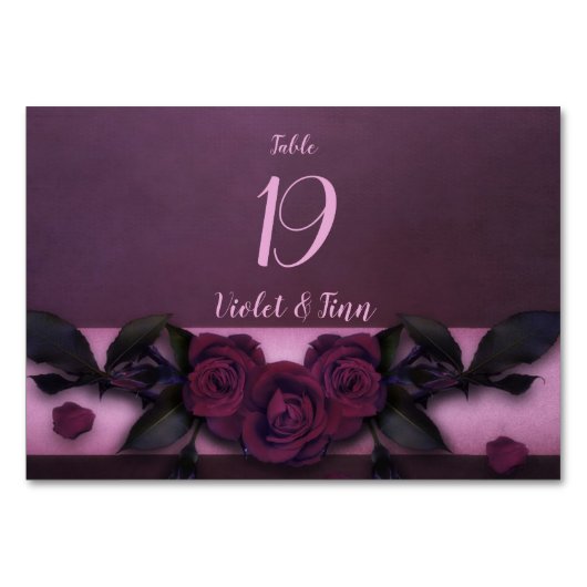 Numéro De Table Rose (Devant)