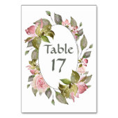 Numéro De Table Rose Aquarelle Mariage rose pâle (Par défaut)