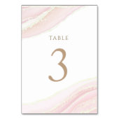 Numéro De Table rose aquarelle Tableau Numéro 3 (Dos)