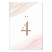 Numéro De Table rose aquarelle Tableau Numéro 4 (Dos)