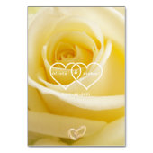 Numéro De Table Rose blanche (Dos)