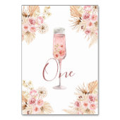 Numéro De Table Rose Boho rose Soiree Fête des mariées Numéro de t (Dos)