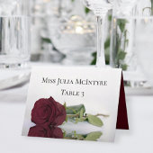 Numéro De Table Rose Bourgogne Elégant Mariage do-it-yourself Plie