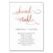 Numéro De Table Rose de table  Gold Mariage Tableau de siège 3.5x5 (Dos)