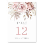 Numéro De Table Rose Divin Gold Blush Mariage Floral (Par défaut)