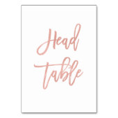 Numéro De Table Rose d'or Mariage de script moderne Fairytale (Dos)
