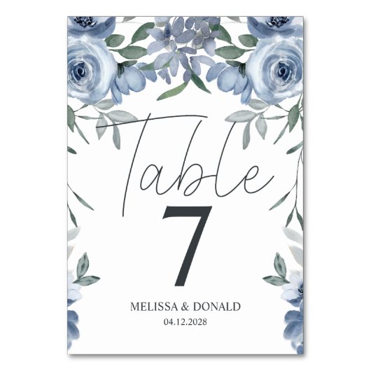 Numéro De Table Rose Dusty Fleurs Mariage Numéro de tableau (Dos)