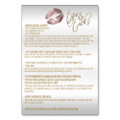 Numéro De Table Rose Dusty & Gold Confetti Lip Instructions 2 (Dos)