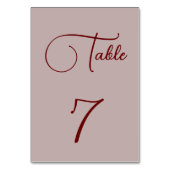 Numéro De Table Rose Dusty minimaliste (Par défaut)