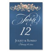 Numéro De Table Rose en rouleau - Bleu (Dos)