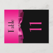 Numéro de table rose et noire à deux côtés (Devant)