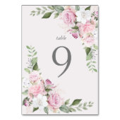 Numéro De Table Rose Garden élégant floral Table Card (Dos)