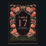 Numéro De Table Rose Gold Black Red Enchanted Garden Wedding<br><div class="desc">Célébrez avec cet Imaginaire Enchanted Garden Wedding design. Ce design conviendra parfaitement aux couples à la recherche d'une esthétique moderne et capricieuse. Le design sur le dos de l'invitation n'est PAS une véritable feuille d'or rose. Les articles sont imprimés exactement comme ils apparaissent sur votre écran lorsque vous ajoutez au...</div>