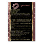 Numéro De Table Rose Gold Parties scintillant Lip Comment applique (Dos)