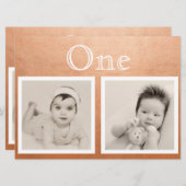 Numéro de table rose gold personnalisé pour mariés (Devant / Derrière)