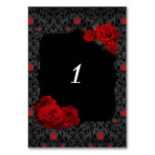 Numéro De Table Rose gothique rouge et noir (Par défaut)