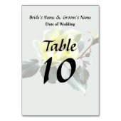 Numéro De Table Rose jaune délicate (Dos)