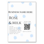 Numéro De Table Rose lait fait main soap entreprise QR code ajoute (Dos)