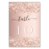 Numéro De Table rose mariage or rose (Par défaut)