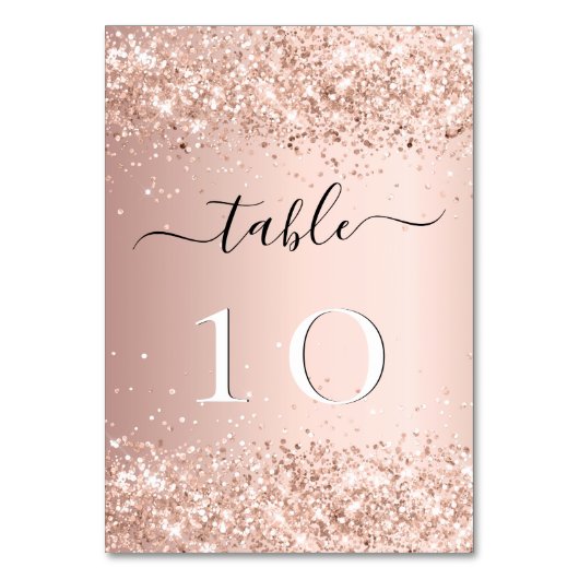 Numéro De Table rose mariage or rose (Par défaut)