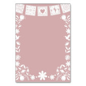 Numéro De Table Rose Pâle Cielito Lindo Baptême (Dos)