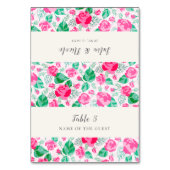 Numéro De Table Rose Petals Flowers Garden Wedding Place Card (Par défaut)