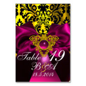 NUMÉRO DE TABLE ROSE RIBBON GOLD CELTIC HEART DOMMASK MONOGRAS (Dos)