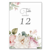 Numéro De Table Rose romantique à fleurs aquarelle mariage (Par défaut)