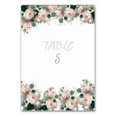 Numéro De Table Rose Rose Garden Eucalyptus Mariage (Dos)