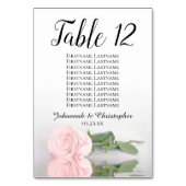 Numéro De Table Rose rose rose pâle Élégant Tableau de siège de ma (Par défaut)