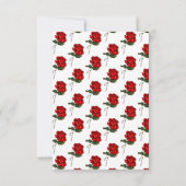 Numéro de table Rose Rouge de Conte de Fées Mariag (Dos)