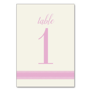 Numéro de table rose, signe de table Mariage Carol