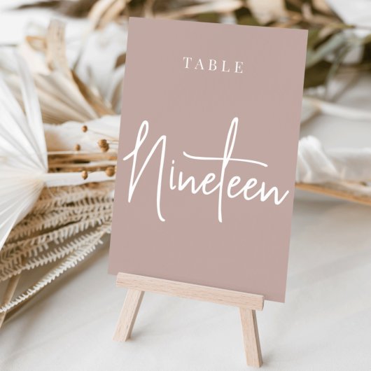 Numéro De Table Rose Taupe Table par script NEUF