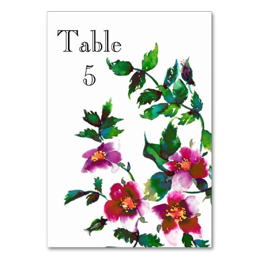 Numéro De Table Rose vintage (Par défaut)