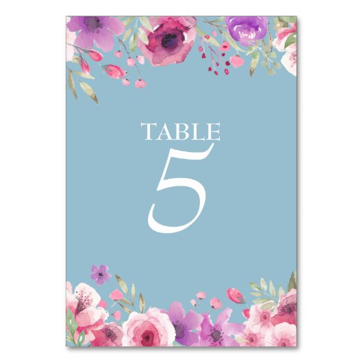 Numéro de table Roses de jardin de campagne à l'aq (Dos)