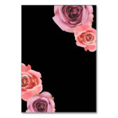 Numéro De Table Roses de printemps gras rose et violet (Dos)