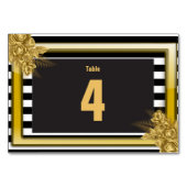 Numéro De Table Roses d'or Art Déco, Mariage de bandes Tableau Pas (Dos)