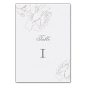 Numéro De Table Roses Faux Embossed Pearl Formal Elegant Wedding (Dos)