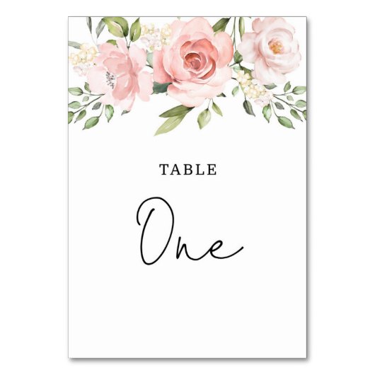 Numéro De Table Roses floraux (Par défaut)