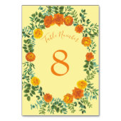 Numéro De Table Roses floraux de Mariage orange jaune (Par défaut)