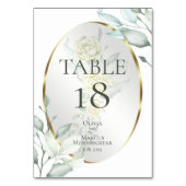 NUMÉRO DE TABLE | Roses Ivory Yellow Blush à l'aqu (Par défaut)