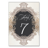 Numéro De Table Roses & Lace - Crème (Dos)