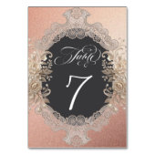 Numéro De Table Roses & Lace - Or rose (Dos)