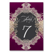 Numéro De Table Roses & Lace - Prune (Par défaut)